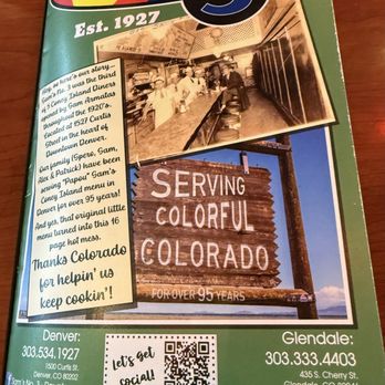 Sam's No 3 - Glendale - The menu has so many options! - American Near Me - Glendale, Colorado Sam's No 3 - Glendale - The menu has so many options! - American Near Me - Glendale, Colorado