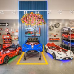 GTS Race Car Beds in many colors and options. Call Now 949-220-2599 or visit "www.cilekkidsroom.com"