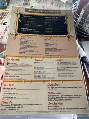 Menu photo 1 Two Friends Patio Key West, FL Menu photo 1 Two Friends Patio Key West, FL