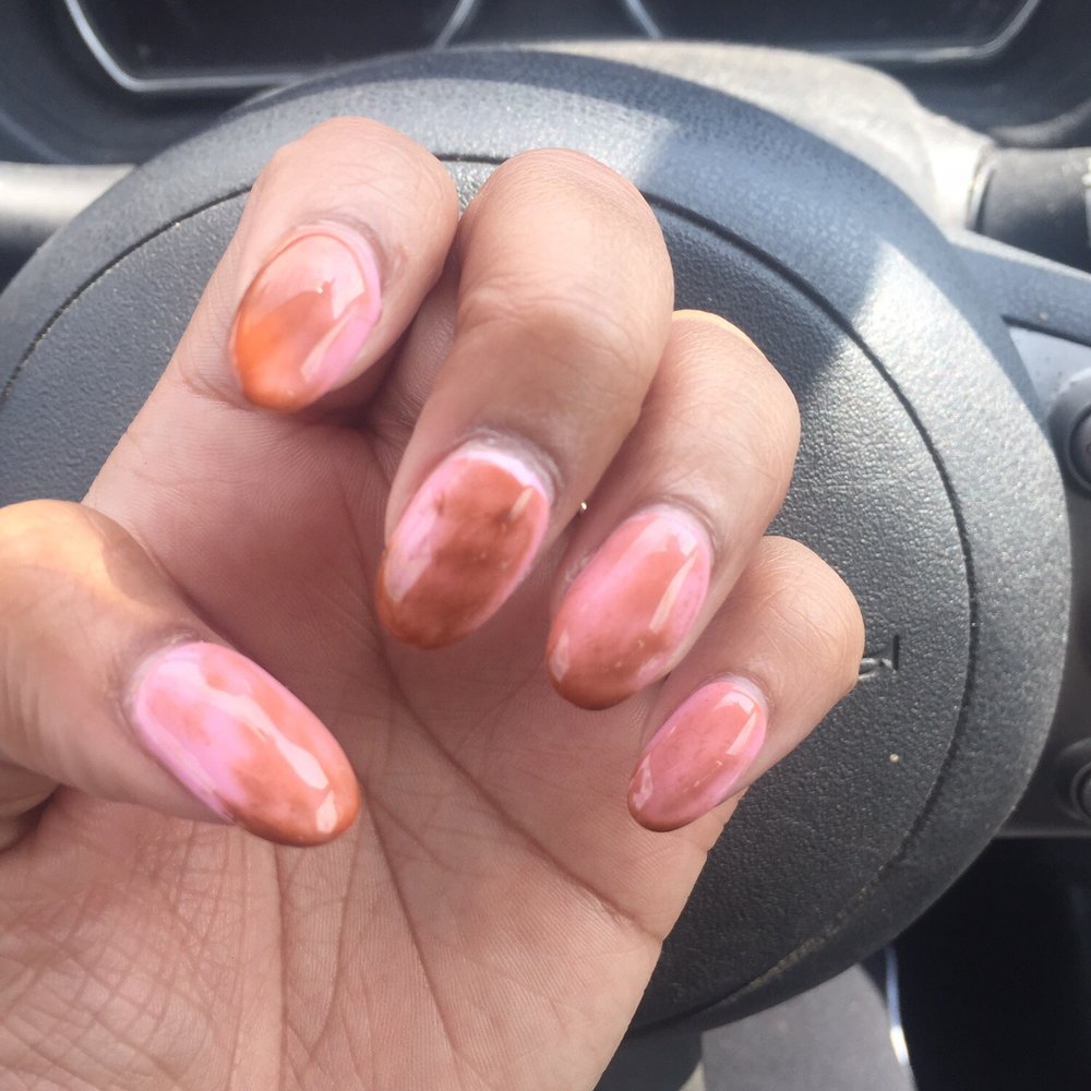 US Nails - My once light pink nails are now brown!!! Hasn't even been 2 weeks!! - Nail Salons Near Me - Matteson, Illinois US Nails - My once light pink nails are now brown!!! Hasn't even been 2 weeks!! - Nail Salons Near Me - Matteson, Illinois
