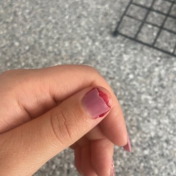 Gloss The Nail Lounge - My thumb nails the Sns broke and took off my own nail too half of it - Nail Salons Near Me - Saint Johns, Florida Gloss The Nail Lounge - My thumb nails the Sns broke and took off my own nail too half of it - Nail Salons Near Me - Saint Johns, Florida