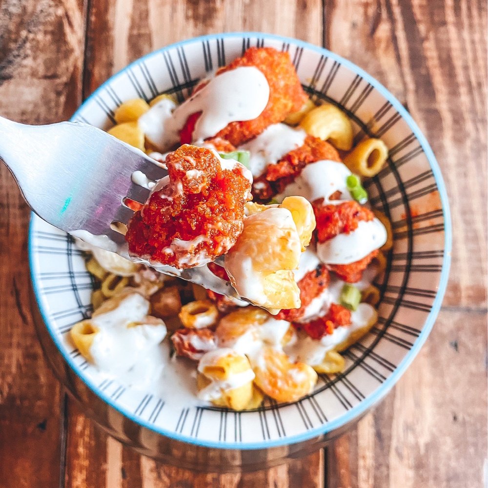 Hash Vegan Eatery - Buffalo Mac @itstheveganfoodie - Vegan Near Me - San Antonio, Texas