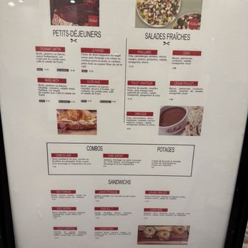 Paillard - Menu in French - Bakeries Near Me - Quebec City, Quebec
