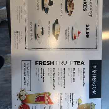 Feng Cha Teahouse - Menu - Desserts Near Me - Newark, California Feng Cha Teahouse - Menu - Desserts Near Me - Newark, California