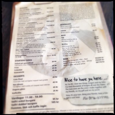 Menu photo 2 Ed's Burgers Norrtälje, AB Menu photo 2 Ed's Burgers Norrtälje, AB