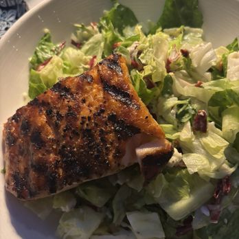 Rooney's Oceanfront Restaurant - Grilled salmon over chopped salad - Seafood Near Me - Long Branch, New Jersey