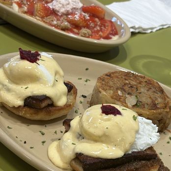 Snooze, an A.M. Eatery - Habanero Pork Belly Benny* - Breakfast & Brunch Near Me - Denver, Colorado