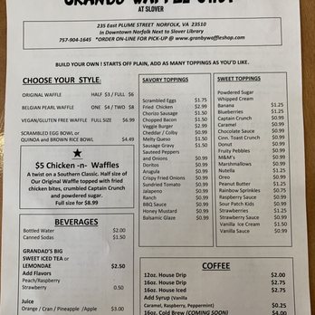Granby Waffle Shop - Menu - Breakfast & Brunch Near Me - Norfolk, Virginia Granby Waffle Shop - Menu - Breakfast & Brunch Near Me - Norfolk, Virginia