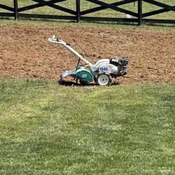 The tiller I rented. Rear tine.