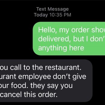 Forma Pasta Factory - Text from the Grubhub driver... - Pasta Shops Near Me - Brooklyn, New York