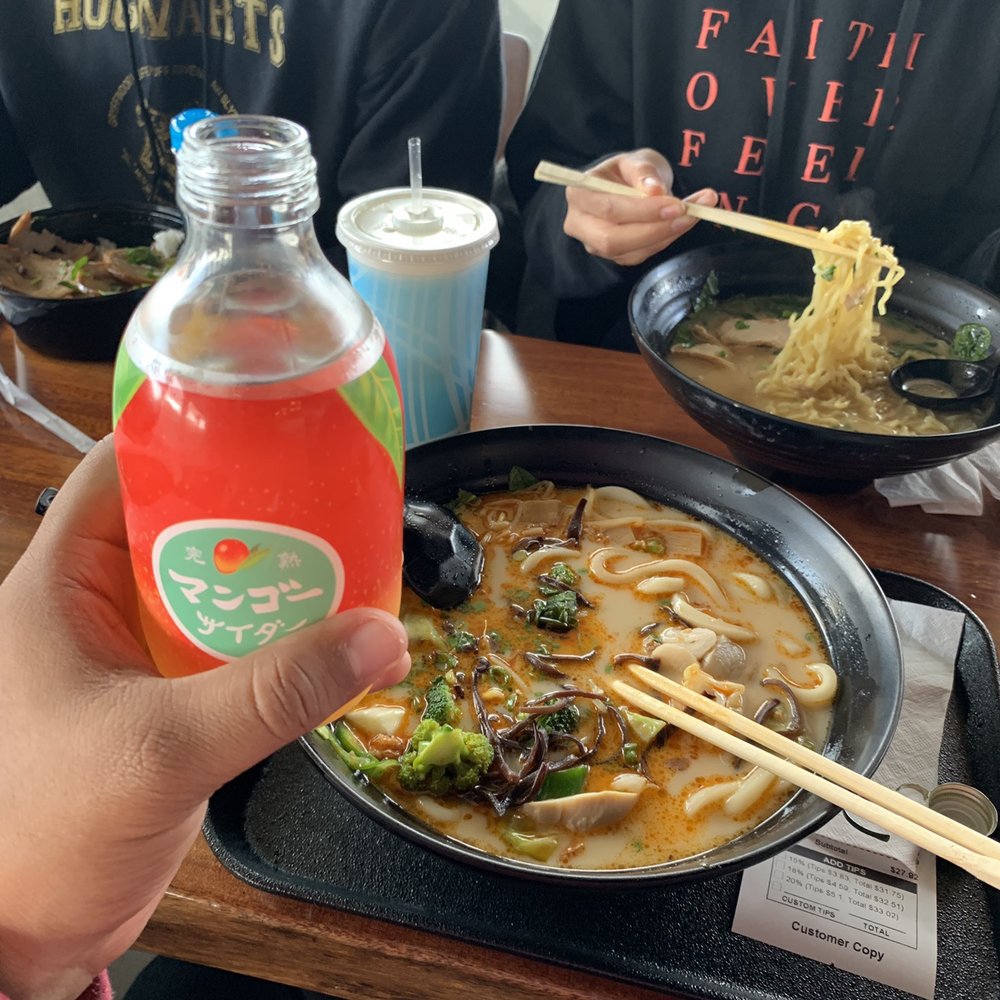 Lmana Poke N Ramen - Ramen and mango carbonated drink - Ramen Near Me - Lancaster, California Lmana Poke N Ramen - Ramen and mango carbonated drink - Ramen Near Me - Lancaster, California