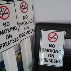 Purple Star Graphics - Aluminum No Smoking Signs on Posts