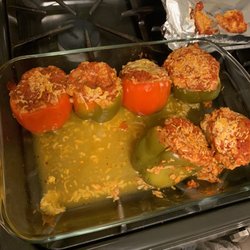 Stuffed Peppers made by my Anthony with Stella's Peppers