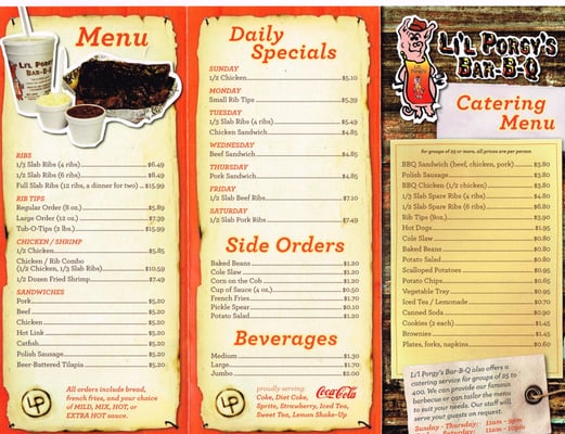 Menu photo 2 Li'l Porgy's Bar-B-Que Champaign, IL Menu photo 2 Li'l Porgy's Bar-B-Que Champaign, IL