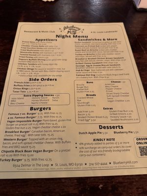 Menu photo 8 Blueberry Hill Saint Louis, MO Menu photo 8 Blueberry Hill Saint Louis, MO