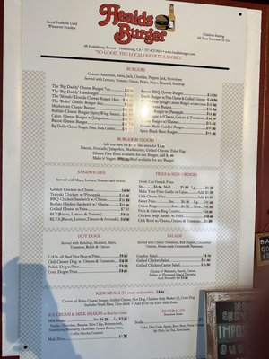 Menu photo 5 Healdsburger Healdsburg, CA