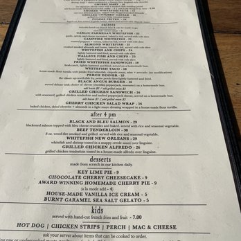 The Cove - Menu - Seafood Near Me - Leland, Michigan