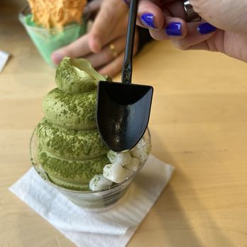 KURIMU - Schaumburg - Shovel spoon that came with the matcha parfait - Ice Cream & Frozen Yogurt Near Me - Schaumburg, Illinois KURIMU - Schaumburg - Shovel spoon that came with the matcha parfait - Ice Cream & Frozen Yogurt Near Me - Schaumburg, Illinois