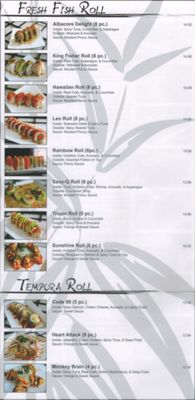 Menu photo 6 Black Bamboo Sushi Palos Verdes Estates, CA
