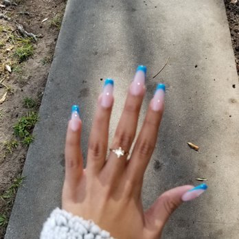 Nails & Beyond - GelX bue french tip - Nail Salons Near Me - Los Angeles, California