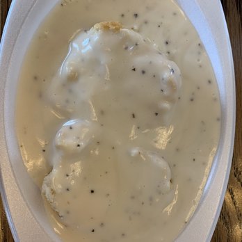 Connie’s Chicken - Biscuits as they are meant to be....smother in gravy - Breakfast & Brunch Near Me - Tupelo, Mississippi