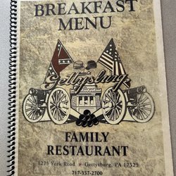 Gettysburg Family Restaurant - Menu