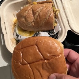 Small sub compared to a hamburger bun!!! Small sub compared to a hamburger bun!!!