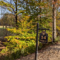 Hole 14 marker.