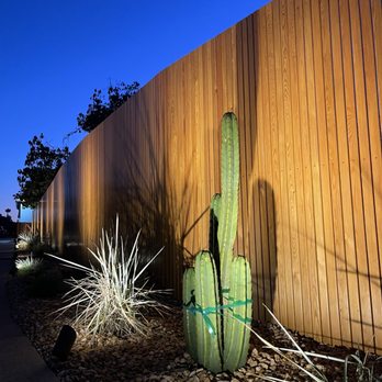 HandyMaestro - New 115' fence lit up at night - Fences & Gates Near Me - Monterey Park, California