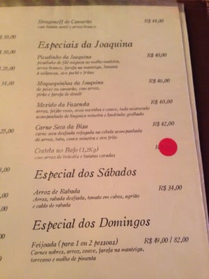 Menu photo 2 Joaquina Bar & Restaurante Rio de Janeiro, RJ Menu photo 2 Joaquina Bar & Restaurante Rio de Janeiro, RJ