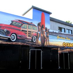 Mural Decor - Exterior mural on Finney's Restaurant in Oceanside, CA.