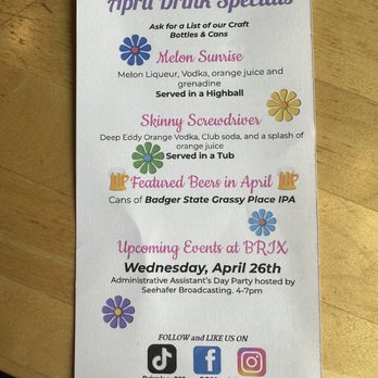 Brick’s Downtown Bar & Grill - More drink specials - Sports Bars Near Me - Manitowoc, Wisconsin