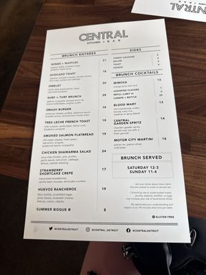 Menu photo 7 Central Kitchen + Bar Detroit, MI