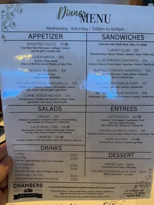Menu photo 4 Chambers Bar & Bistro Anaheim, CA