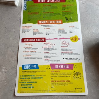 Chuy's - Menu - Bars Near Me - Houston, Texas