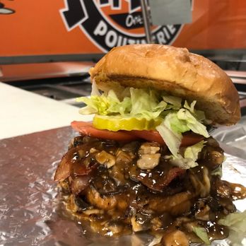 Philthy Phillys - Pepper Jack Burger with mushrooms - Cheesesteaks Near Me - Aurora, Ontario Philthy Phillys - Pepper Jack Burger with mushrooms - Cheesesteaks Near Me - Aurora, Ontario