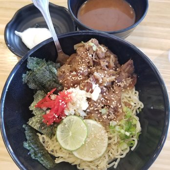 Love Ramen - Beef Mazesoba, egg on the side. - Ramen Near Me - Lancaster, California