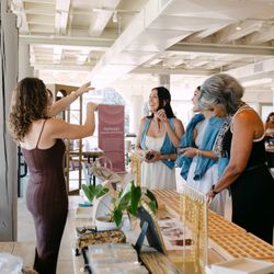Golden Wave Permanent Jewelry - Charm Bar MomCozy Event with Becca Kufrin
