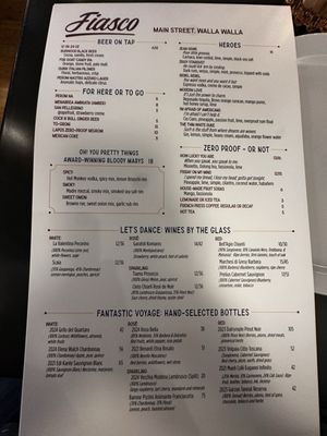 Menu photo 2 Fiasco Pizza Walla Walla, WA Menu photo 2 Fiasco Pizza Walla Walla, WA