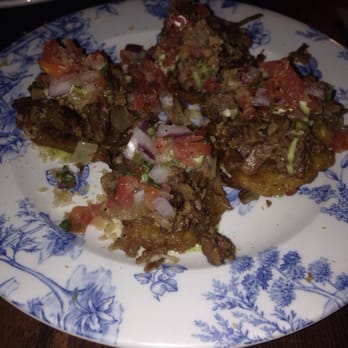 FINKA Table & Tap - Tostones with vaca frita - Asian Fusion Near Me - Miami, Florida FINKA Table & Tap - Tostones with vaca frita - Asian Fusion Near Me - Miami, Florida