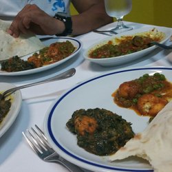 New Gandhi - Palak  paneer and aloo mutter ..delious !!