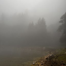 Crystal Lake on a foggy day Crystal Lake on a foggy day
