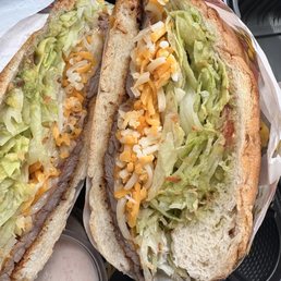 All lettuce and cheese and hard bread lol