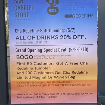 Cha Redefine - Coffee & Tea Near Me - San Gabriel, California