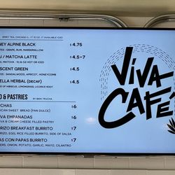 Viva Café - Tea & Food Menu