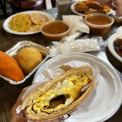 El Nuevo Bohio - Sausage egg and cheese on a roll