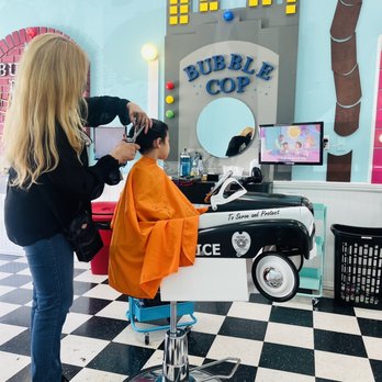 Bubble Cuts - Cool car and cartoons during the cut - Kids Hair Salons Near Me - Montrose, California