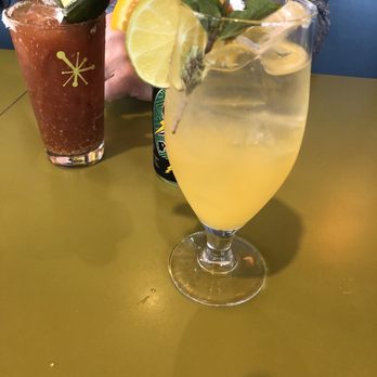 Snooze, an A.M. Eatery - A custom mimosa with mint, orange liqueur and lime juice - Breakfast & Brunch Near Me - Westminster, Colorado Snooze, an A.M. Eatery - A custom mimosa with mint, orange liqueur and lime juice - Breakfast & Brunch Near Me - Westminster, Colorado