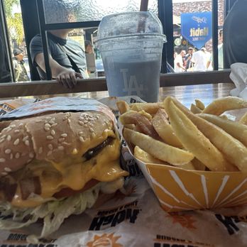 Habit Burger & Grill - Double Char with Cheese and Fries - Salad Near Me - Echo Park, California Habit Burger & Grill - Double Char with Cheese and Fries - Salad Near Me - Echo Park, California