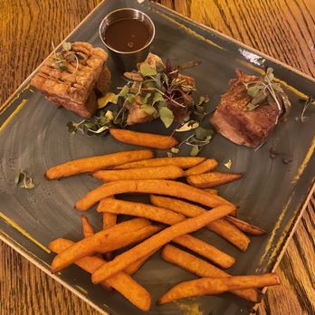 Rokka Grill and Whiskey Bar - Pork belly and sweet potato appetizers - Whiskey Bars Near Me - Whittier, California Rokka Grill and Whiskey Bar - Pork belly and sweet potato appetizers - Whiskey Bars Near Me - Whittier, California